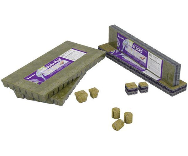 Grodan A-OK Seed & Clone Rockwool Cubes 1.5 Inch x 1.5 Inch Sheet of 98 - Grodan - Happy Hydro