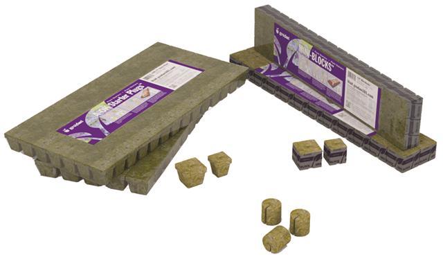 Grodan A-OK Seed & Clone Rockwool Cubes 2 Inch x 2 Inch Sheet of 50 - Grodan - Happy Hydro