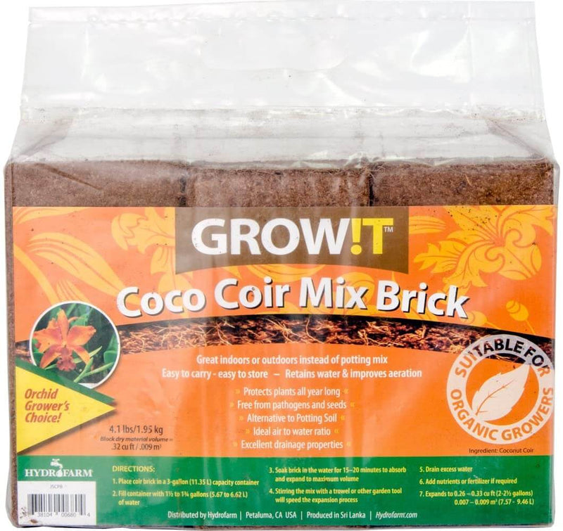 GROW!T Coco Coir Brick 1CF - GROW!T - Happy Hydro
