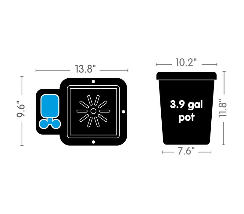 Happy Hydro Automated Grow Tent Kit 1-Plant 2’ x 2’ x 6’ - Happy Hydro - Happy Hydro