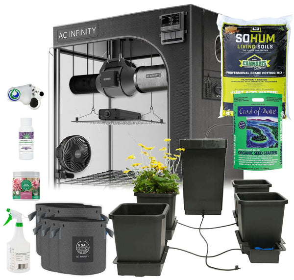 Happy Hydro Grow Tent Kit with AutoPots, 4-Plant, 3’ x 3’ x 6’ - Happy Hydro - Happy Hydro