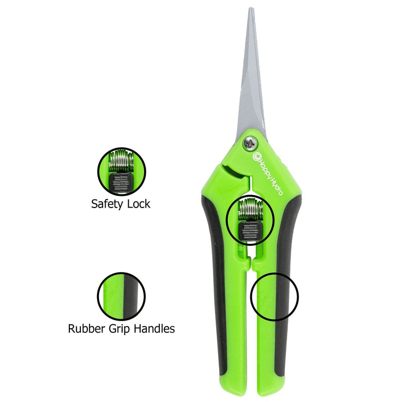 Happy Hydro Trimming Scissors w/ Straight Tip Stainless Steel Blades - Happy Hydro Accessories - Happy Hydro