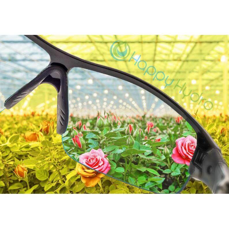 HPS Grow Room Glasses UV Blocking Wrap-Around Style with Microfiber Case - Happy Hydro Accessories - Happy Hydro