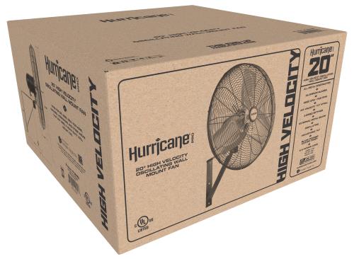 Hurricane Pro Commercial Grade Oscillating Wall Mount Fan 20 in - Hurricane - Happy Hydro
