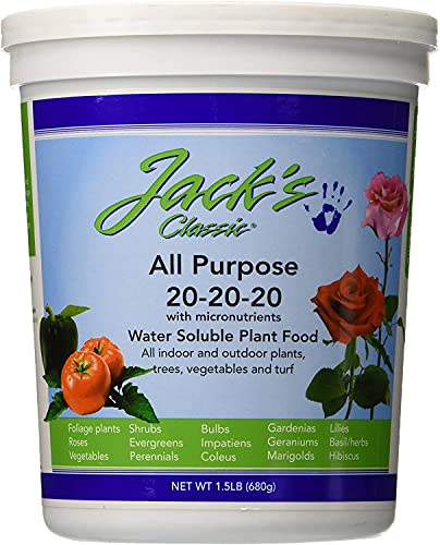 Jack's Classic All Purpose 20-20-20 Water Soluble Plant Food (1.5lbs) - Jack's Nutrients - Happy Hydro