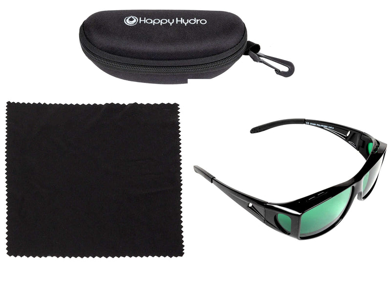 LED Grow Room Glasses UV Blocking Wear Over Prescription with Microfiber Case - Happy Hydro Accessories - Happy Hydro