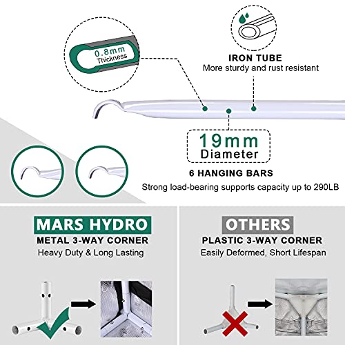 MARS HYDRO 5x10 Grow Tent, 120" x 60" x 80" - MARS HYDRO - Happy Hydro