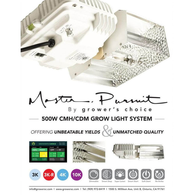 Master Pursuit 500W CMH Grow Light - Growers Choice - Happy Hydro