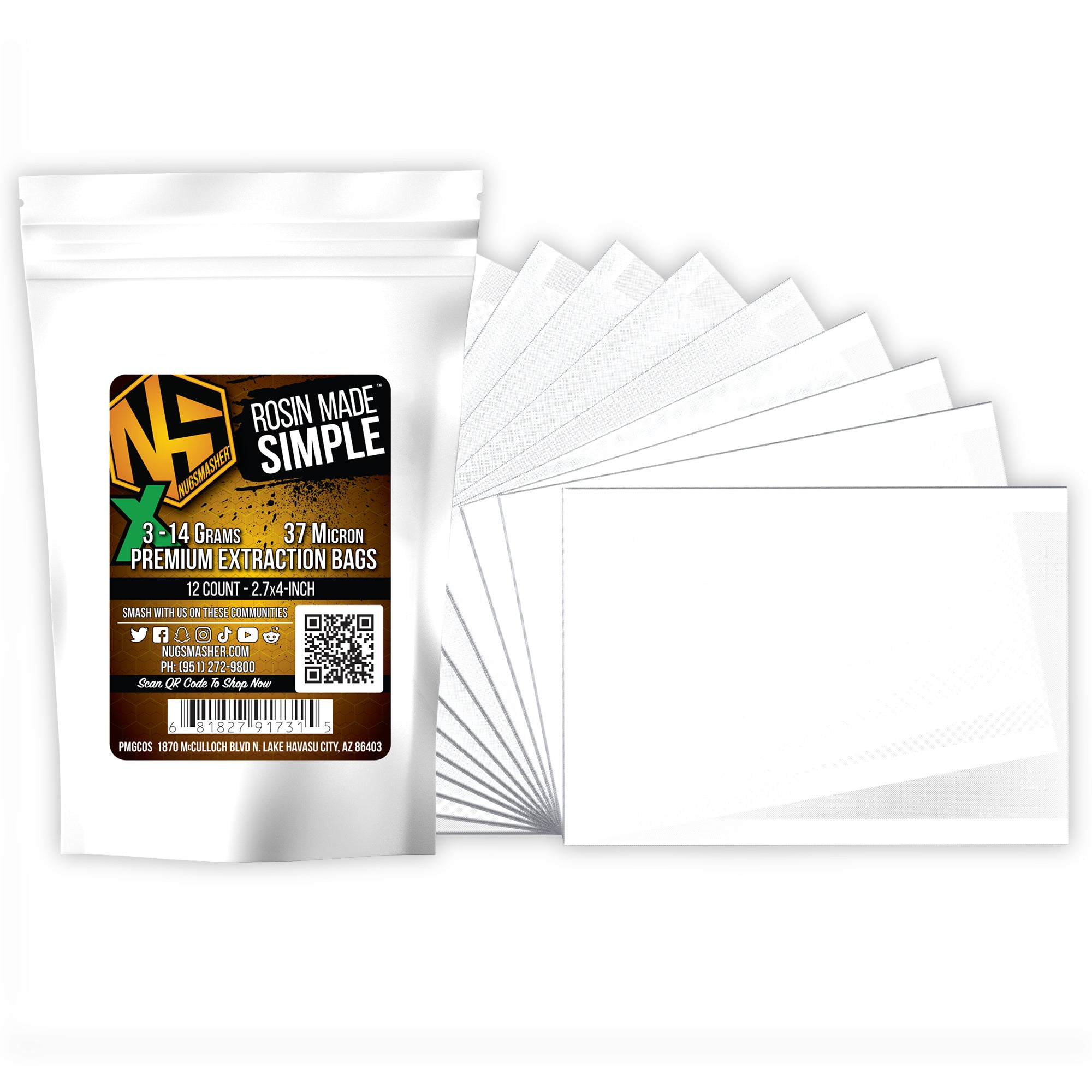 NugSmasher X Extraction Rosin Filter Bags