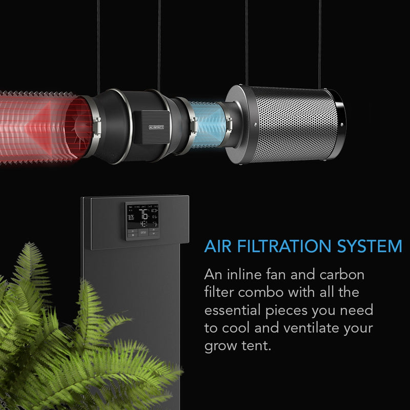 The Essentials' Grow Kit PhotonTek 600W PRO LED Light AC Infinity Tent & Ventilation 5’ x 10’ - Happy Hydro - Happy Hydro