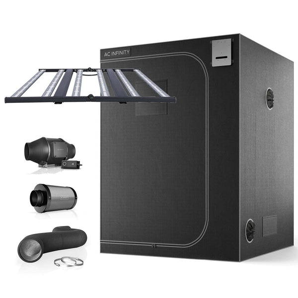 The Essentials' Grow Kit ROI-E680s LED Light AC Infinity Tent & Ventilation  5' x 5' - Happy Hydro