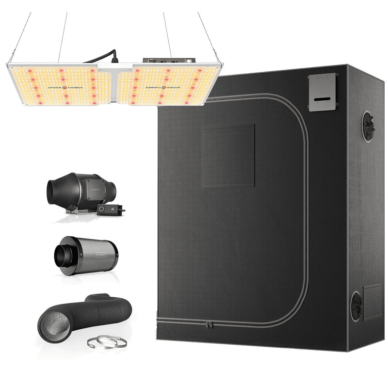 The Essentials' Grow Kit Spider Farmer LED AC Infinity Tent & Ventilation 2’ x 3’ - Happy Hydro - Happy Hydro