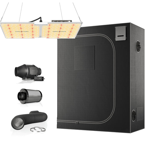 The Essentials' Grow Kit Spider Farmer LED AC Infinity Tent & Ventilation 2’ x 4’ - Happy Hydro - Happy Hydro
