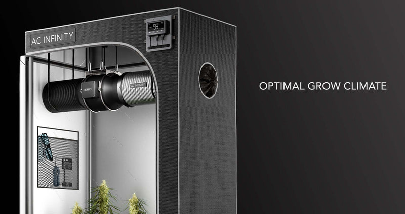 The Essentials' Grow Kit Spider Farmer LED AC Infinity Tent & Ventilation 3’ x 3’ - Happy Hydro - Happy Hydro